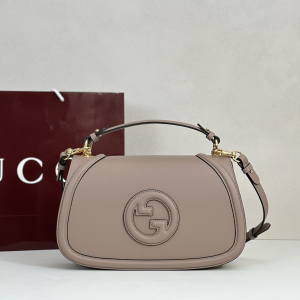 Gucci Interlocking G Blondie Medium Top Handle Bag Nude Smooth Leather Gucci Interlocking G Blondie Medium Top Handle Bag Nude Smooth Leather