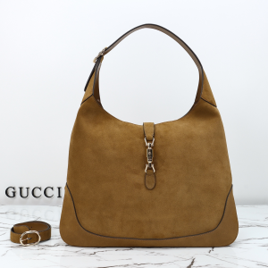 Gucci Jackie Giorno Large Hobo Shoulder Bag Brown Suede Leather Gucci Jackie Giorno Large Hobo Shoulder Bag Brown Suede Leather