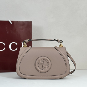 Gucci Nude Leather Interlocking G Top Handle Shoulder Bag Gucci Nude Leather Interlocking G Top Handle Shoulder Bag