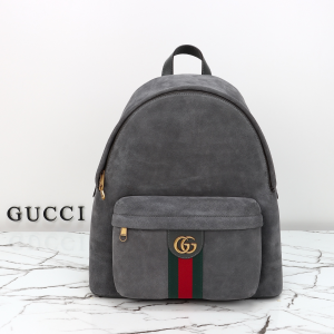 Gucci Ophidia Medium Backpack Bag Gray Suede Calf Leather Gucci Ophidia Medium Backpack Bag Gray Suede Calf Leather