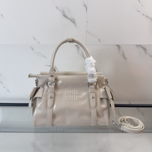 Prada Off White Leather Tote Shoulder Bag Prada Off White Leather Tote Shoulder Bag
