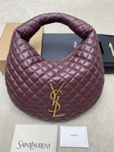 Saint Laurent Icare Large YSL Hobo Shoulder Bag Red Quilted Nappa Leather Saint Laurent Icare Large YSL Hobo Shoulder Bag Red Quilted Nappa Leather