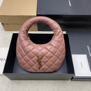 Saint Laurent Icarino YSL Pink Quilted Lambskin Leather Hobo Bag Saint Laurent Icarino YSL Pink Quilted Lambskin Leather Hobo Bag