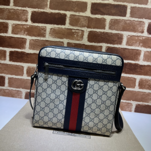 Gucci Blue GG Supreme Monogram Web Medium Ophidia Messenger Bag Gucci Blue GG Supreme Monogram Web Medium Ophidia Messenger Bag