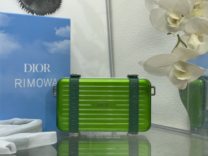 Dior x Rimowa Aluminum Personal Clutch On Strap Crossbody Bag Green Dior x Rimowa Aluminum Personal Clutch On Strap Crossbody Bag Green