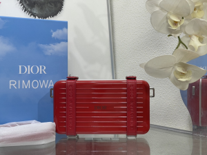 Dior x Rimowa Aluminum Personal Clutch On Strap Crossbody Bag Red Dior x Rimowa Aluminum Personal Clutch On Strap Crossbody Bag Red