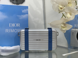 Dior x Rimowa Aluminum Personal Clutch On Strap Crossbody Bag Silver Blue Dior x Rimowa Aluminum Personal Clutch On Strap Crossbody Bag Silver Blue