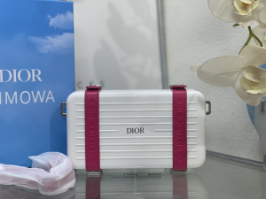 Dior x Rimowa Aluminum Personal Clutch On Strap Crossbody Bag White Fuchsia Dior x Rimowa Aluminum Personal Clutch On Strap Crossbody Bag White Fuchsia