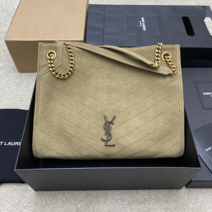 Saint Laurent Niki Barley Beige Suede Calfskin Leather Shopping Tote Bag Saint Laurent Niki Barley Beige Suede Calfskin Leather Shopping Tote Bag