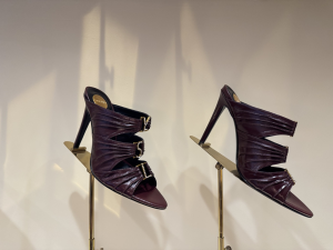 Saint Laurent Emilie Red Leather High Heeled Mules Sandals 100MM Saint Laurent Emilie Red Leather High Heeled Mules Sandals 100MM