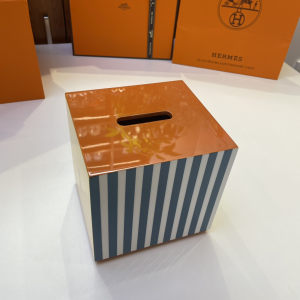 Hermes Small animaux nattes tissue box Yellow Orange Hermes Small animaux nattes tissue box Yellow Orange