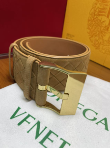 Bottega Veneta Watch Buckle Large Belt Dark Beige Intrecciato Suede Leather 60MM Bottega Veneta Watch Buckle Large Belt Dark Beige Intrecciato Suede Leather 60MM