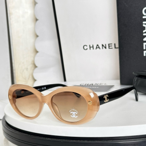 Chanel CC Logo Oval Luxury Eyewear Sunglasses CH9178 Beige Black Chanel CC Logo Oval Luxury Eyewear Sunglasses CH9178 Beige Black