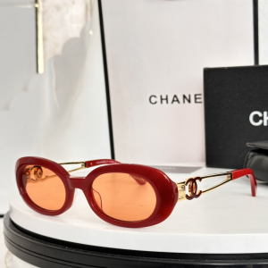 Chanel CC Oval Luxury Eyewear Sunglasses CH9180 Red Chanel CC Oval Luxury Eyewear Sunglasses CH9180 Red