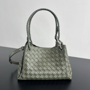 Bottega Veneta Small Parachute Intrecciato Leather Bucket Shouder Bag Green Bottega Veneta Small Parachute Intrecciato Leather Bucket Shouder Bag Green