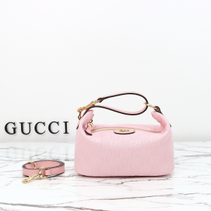 Gucci Small Vanity Top Handle Bag Pink GG Canvas Gucci Small Vanity Top Handle Bag Pink GG Canvas