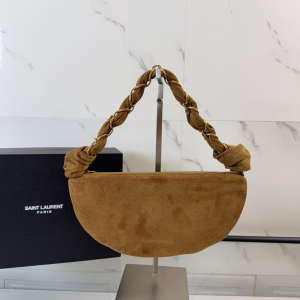 Saint Laurent Small Amalia Brown Suede Leather Hobo Shoulder Bag Saint Laurent Small Amalia Brown Suede Leather Hobo Shoulder Bag