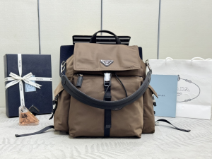 Prada Explore Re Nylon and Leather Backpack Bag Gray Prada Explore Re Nylon and Leather Backpack Bag Gray