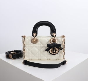 Dior Micro Lady D Joy Tote Shoulder Bag with Bowknot White Cannage Lambskin Dior Micro Lady D Joy Tote Shoulder Bag with Bowknot White Cannage Lambskin