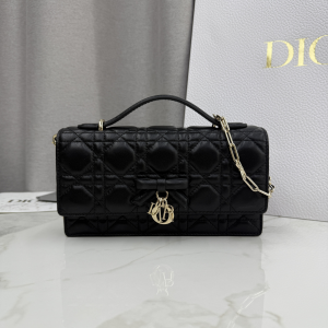 Dior My Dior Mini Crossbody Bag with Bow Black Cannage Lambskin Dior My Dior Mini Crossbody Bag with Bow Black Cannage Lambskin