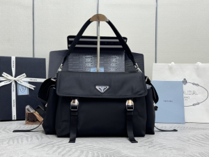 Prada Explore Black Re Nylon and leather Shoulder Bag Prada Explore Black Re Nylon and leather Shoulder Bag