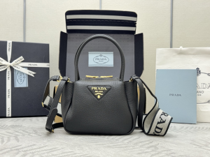 Prada Mini Leather Tote Shoulder Bag Black Prada Mini Leather Tote Shoulder Bag Black