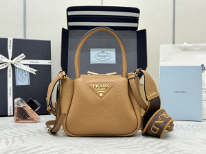 Prada Mini Leather Tote Shoulder Bag Brown Prada Mini Leather Tote Shoulder Bag Brown