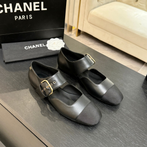 Chanel Mary Janes Shoes Black Calfskin Chanel Mary Janes Shoes Black Calfskin