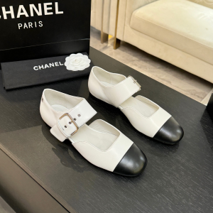 Chanel Mary Janes Shoes White Calfskin Chanel Mary Janes Shoes White Calfskin