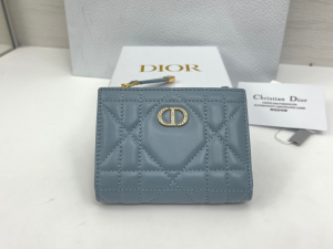 Dior Caro Dahlia Wallet Blue Cannage Lambskin Dior Caro Dahlia Wallet Blue Cannage Lambskin
