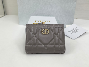 Dior Caro Dahlia Wallet Gray Cannage Lambskin Dior Caro Dahlia Wallet Gray Cannage Lambskin