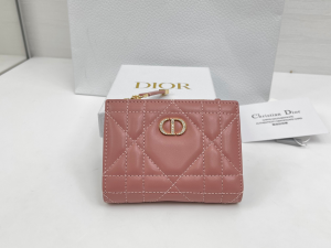 Dior Caro Dahlia Wallet Pink Cannage Lambskin Dior Caro Dahlia Wallet Pink Cannage Lambskin