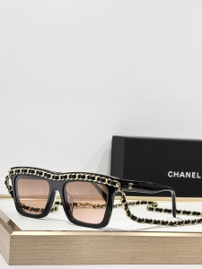 Chanel CC logo Chain Luxury Eyewear Sunglasses CH9144 Brown Black Chanel CC logo Chain Luxury Eyewear Sunglasses CH9144 Brown Black