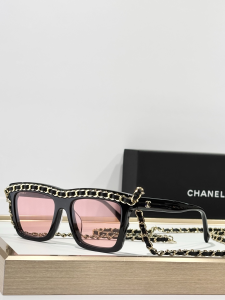Chanel CC logo Chain Luxury Eyewear Sunglasses CH9144 Pink Black Chanel CC logo Chain Luxury Eyewear Sunglasses CH9144 Pink Black