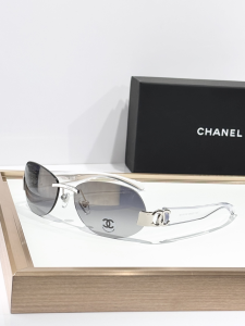 Chanel CC logo Luxury Eyewear Sunglasses CH4037 Gray White Chanel CC logo Luxury Eyewear Sunglasses CH4037 Gray White