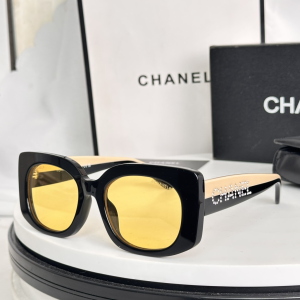 Chanel Logo Oval Luxury Eyewear Sunglasses CH9322 Yellow Black Chanel Logo Oval Luxury Eyewear Sunglasses CH9322 Yellow Black