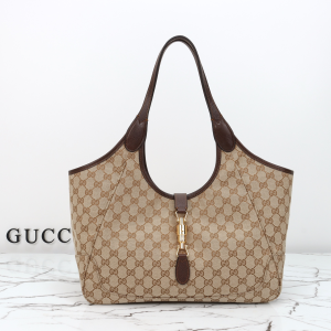 Gucci Mercato Medium Tote Bag Sand and Dark Brown GG Canvas Gucci Mercato Medium Tote Bag Sand and Dark Brown GG Canvas