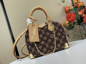 Louis Vuitton Alma Trunk BB Tote Shoulder Bag Monogram Origine Ebene Canvas Louis Vuitton Alma Trunk BB Tote Shoulder Bag Monogram Origine Ebene Canvas
