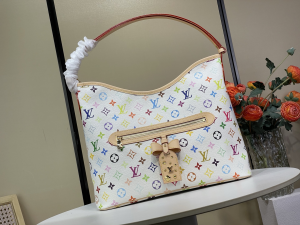 Louis Vuitton Lineup White Multicolor Monogram Canvas Hobo Shoulder Bag Louis Vuitton Lineup White Multicolor Monogram Canvas Hobo Shoulder Bag