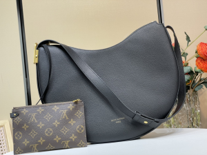 Louis Vuitton Low Key Cookie MM Hobo Shoulder Bag Black Calf Leather Louis Vuitton Low Key Cookie MM Hobo Shoulder Bag Black Calf Leather
