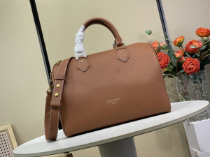 Louis Vuitton Speedy Soft 30 Shoulder Travel Bag Brown Calfskin Leather Louis Vuitton Speedy Soft 30 Shoulder Travel Bag Brown Calfskin Leather