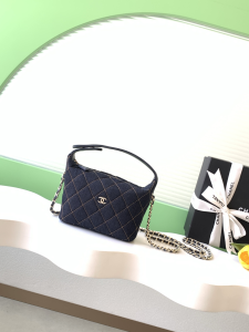 Chanel Classic Clutch Hobo Shoulder Bag with Chain Denim Blue Chanel Classic Clutch Hobo Shoulder Bag with Chain Denim Blue
