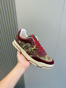 Gucci Re Web Sneakers Beige and Dark Brown GG Canvas and Red Leather Gucci Re Web Sneakers Beige and Dark Brown GG Canvas and Red Leather
