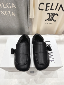 Loewe Toggle Loafers Black Shiny Smooth Calfskin Leather Loewe Toggle Loafers Black Shiny Smooth Calfskin Leather
