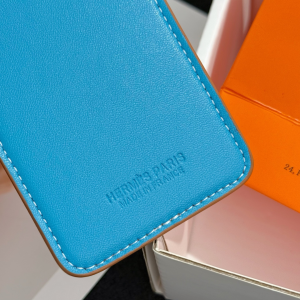 Hermes Frog MagSafe Card Holder Brown Blue