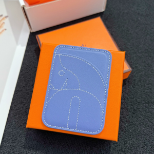 Hermes Horse MagSafe Card Holder Blue
