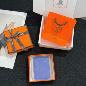 Hermes Horse MagSafe Card Holder Blue