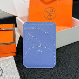 Hermes Horse MagSafe Card Holder Blue