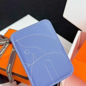 Hermes Horse MagSafe Card Holder Blue