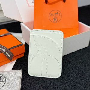 Hermes Horse MagSafe Card Holder White